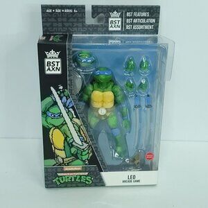 BST AXN TMNT Teenage Mutant Ninja Turtles Arcade Leonardo Figure Bubble Cracked